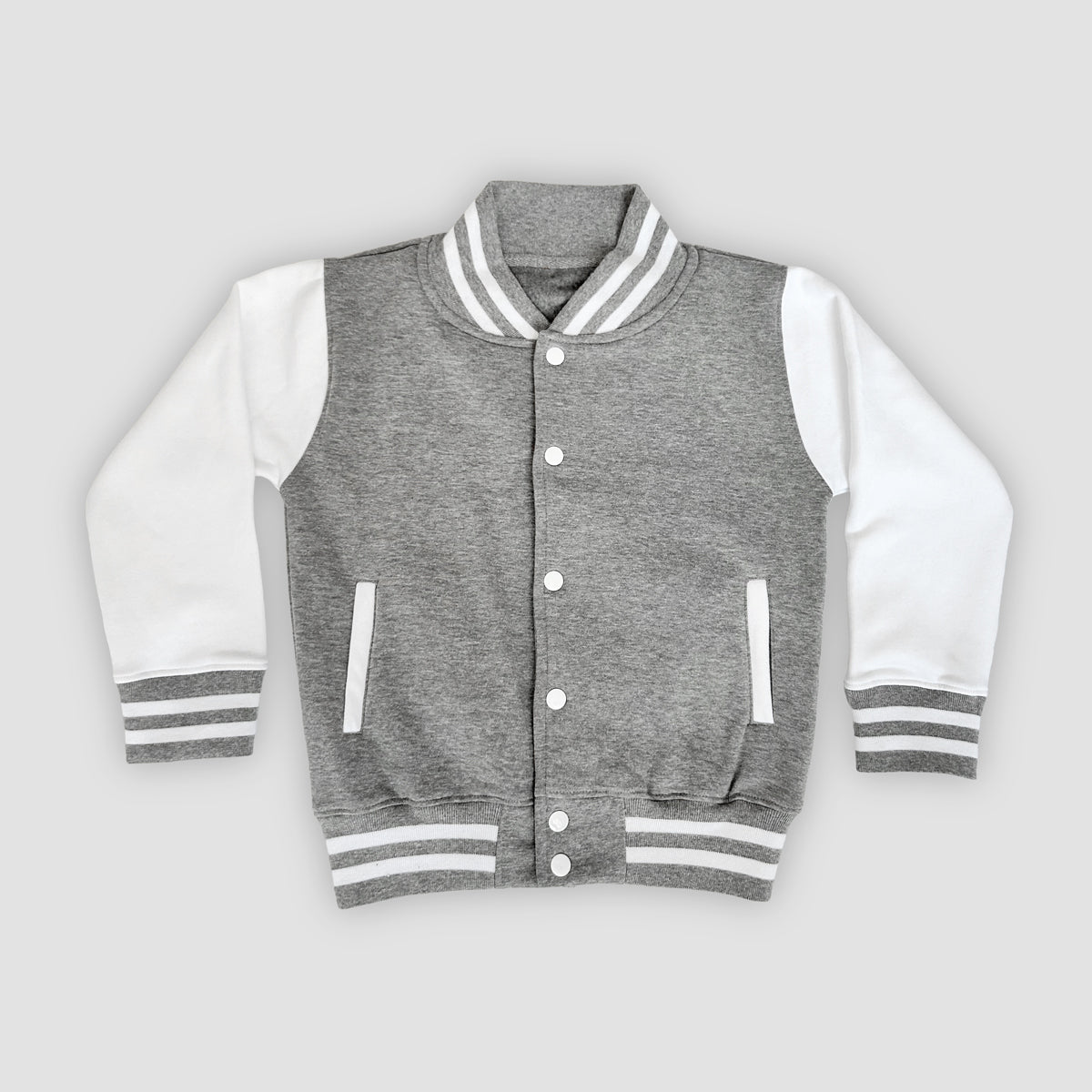 Born Cool  - Kids Grey Varsity Jacket | Sequin Tiger