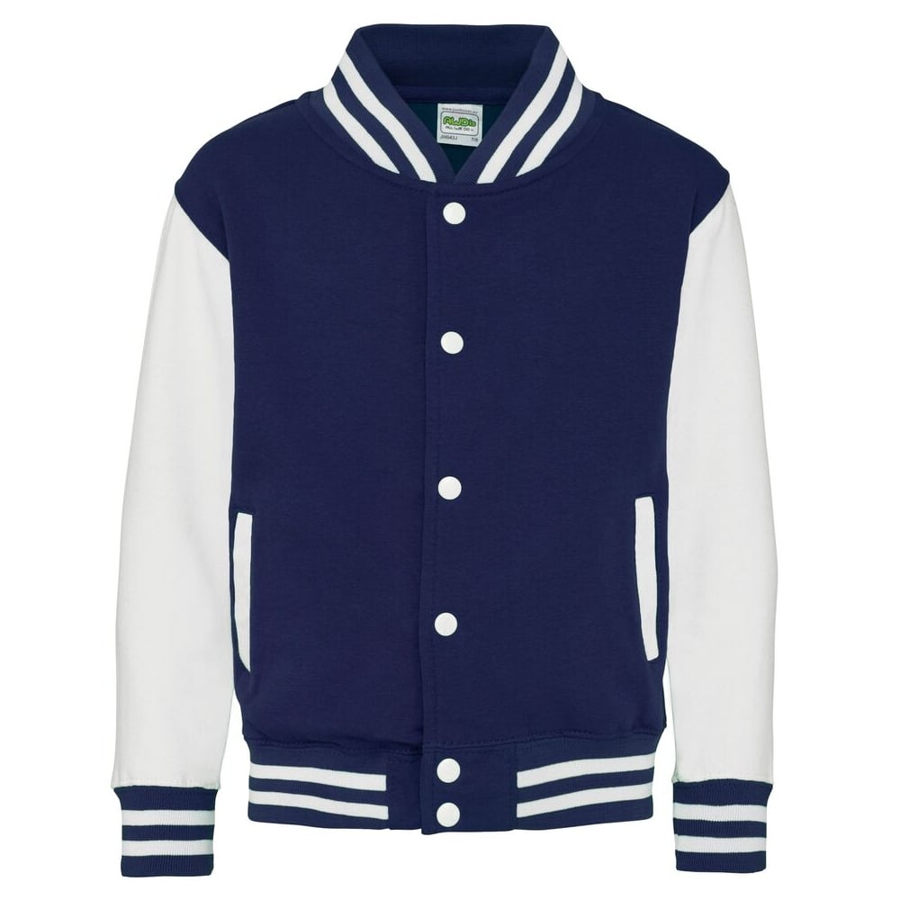 Born Cool -  Kids Navy Varsity Jacket | Sequin Tiger